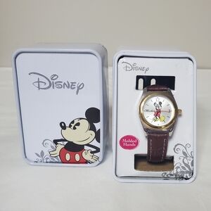 Disney Mickey Mouse Watch With Leather Band